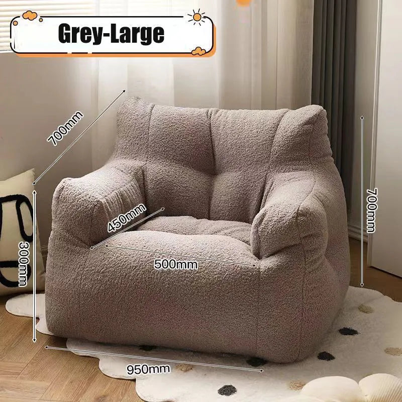 95x70x70cm Large Size Single Lazy Sofa Single Ergonomic Soft Comfortable Bean Bag Sofa Single Canape Salon Bedroom Furniture